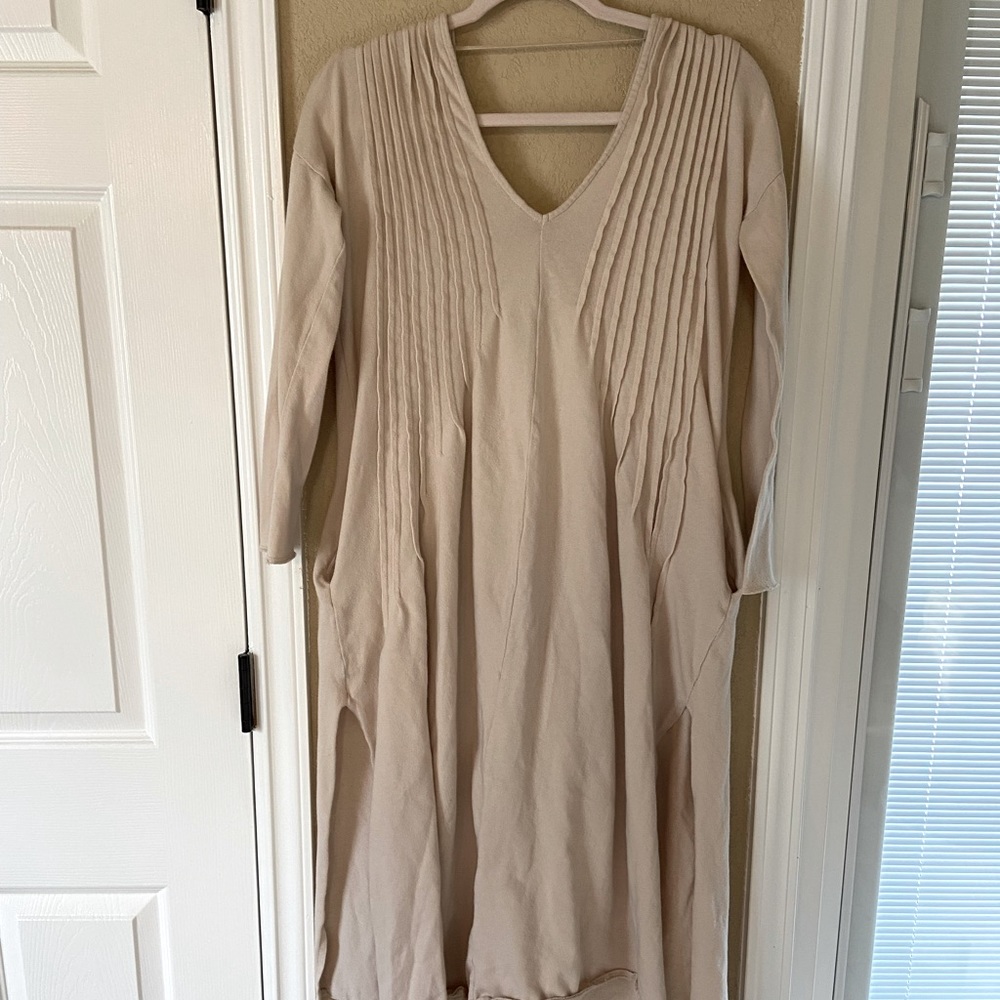 Free People Beige midi dress